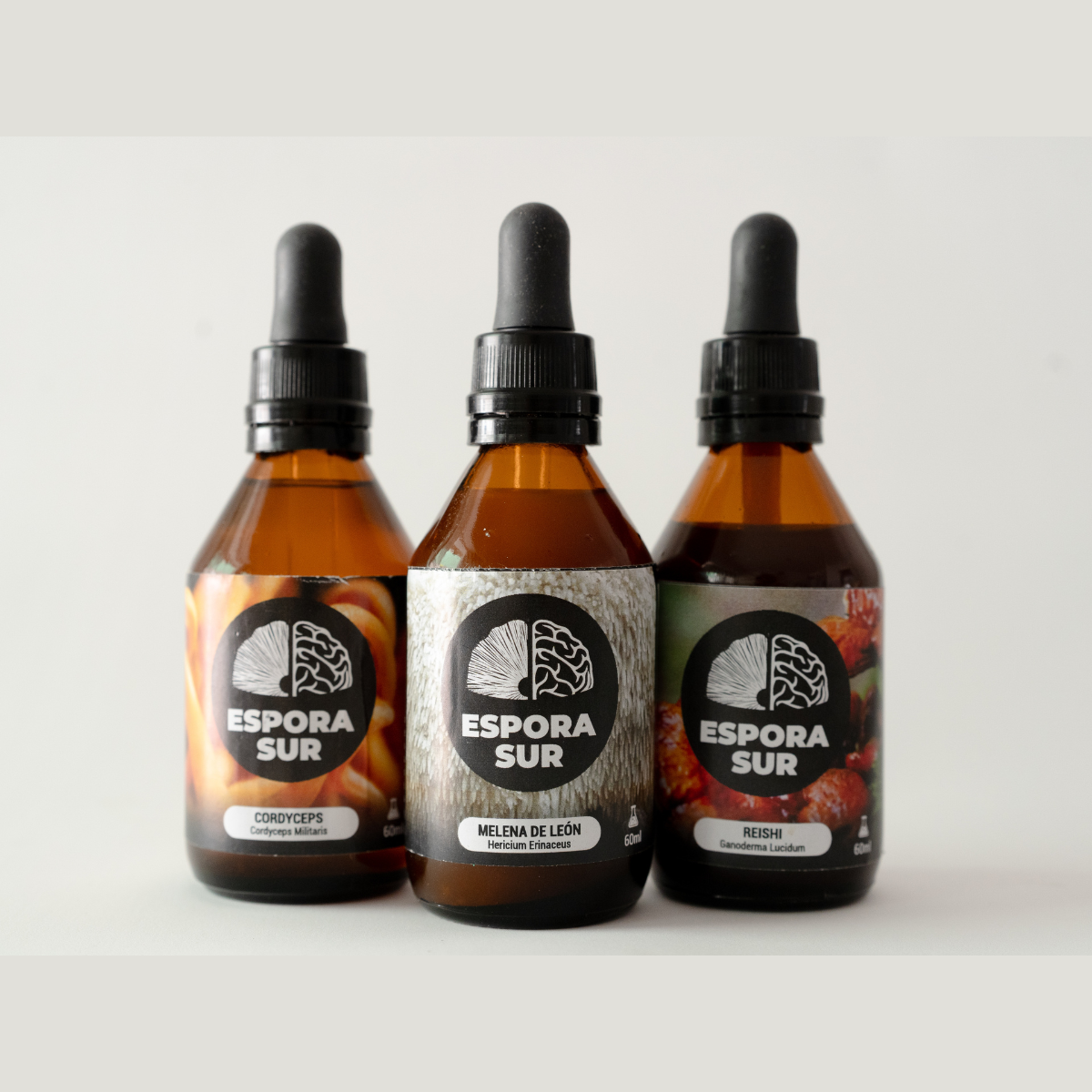 Pack x3 Extractos Reyes -Melena de leon, Coryceps, Reishi- 60ml