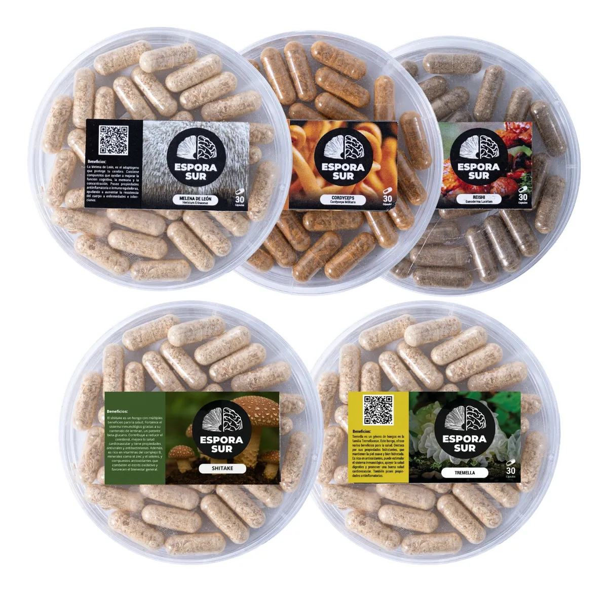 Pack Hongos Adaptogenosx5 -comprimidos Complex Fungi