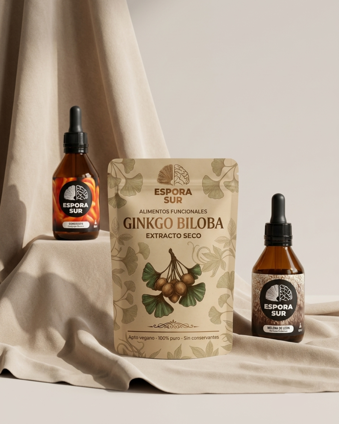 Kit Enfoque - Melena de León, Cordyceps + Ginkgo Biloba de regalo