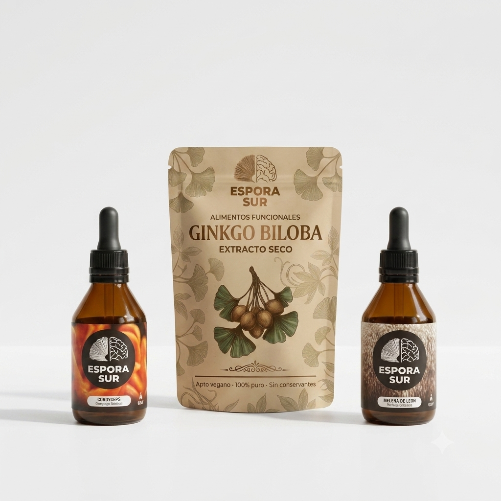 Alternative view of Kit Enfoque - Melena de León, Cordyceps + Ginkgo Biloba de regalo
