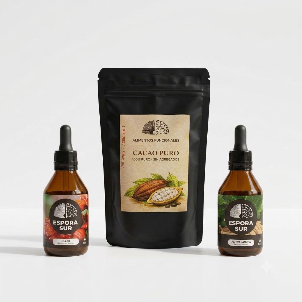 Kit Calma - Reishi, Ashwagandha + Cacao en polvo de regalo